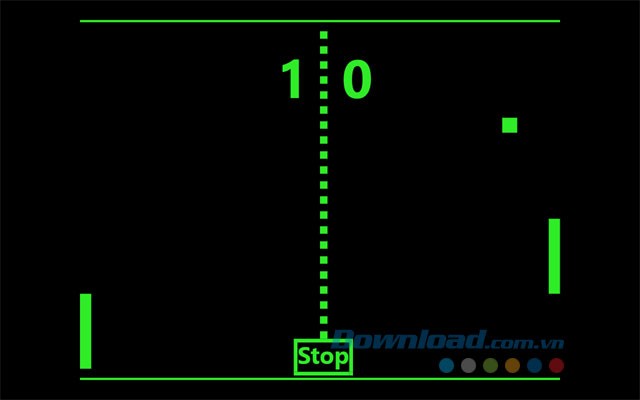 Giao diện game bóng bàn Pong Classic