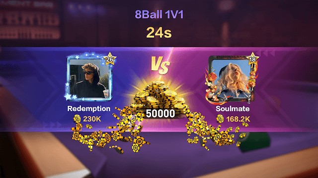 Chơi bi-a với các đối thủ trên toàn thế giới trong game Pool City - 8 Ball
