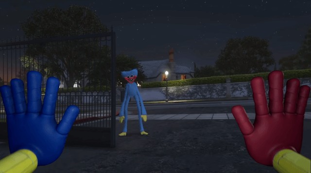 Poppy Rope Game cho bạn vào vai Huggy Wuggy - siêu anh hùng trong thành phố tội phạm