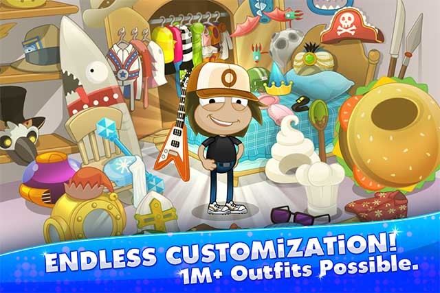 Tự do tạo ra nhân vật của riêng bé với nhiều bộ phận có thể tùy chỉnh