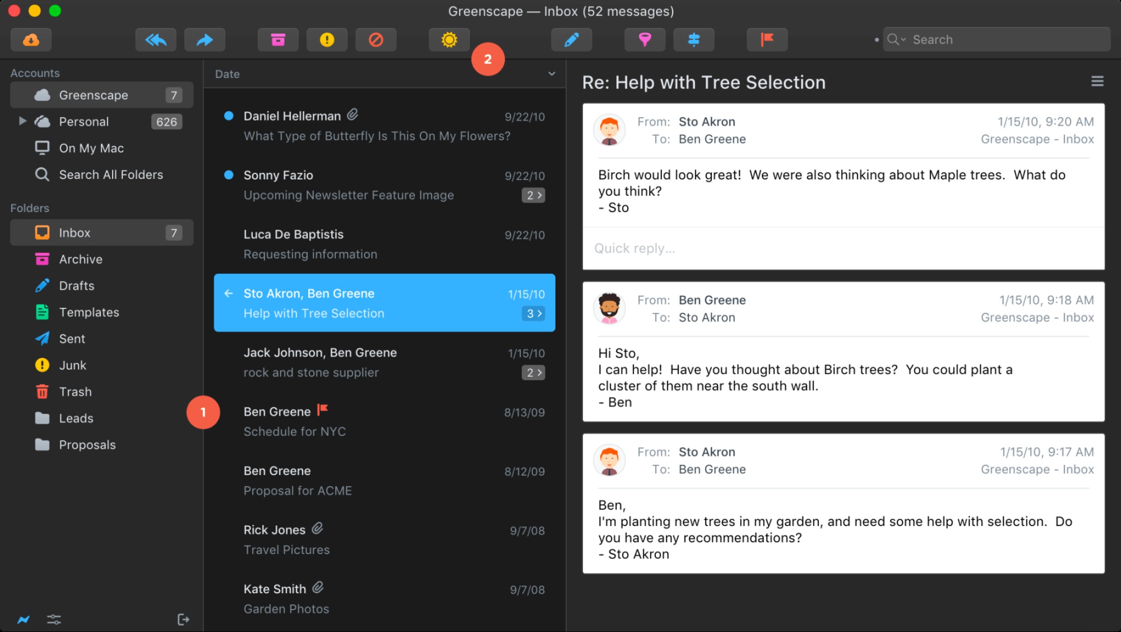 Postbox bổ sung chế độ nền tối