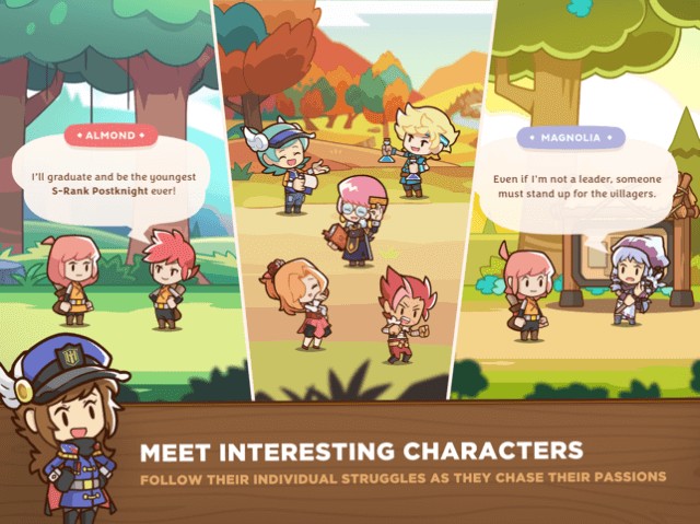 Gặp gỡ và phát triển mối quan hệ với các nhân vật thú vị trong game Postknight 2