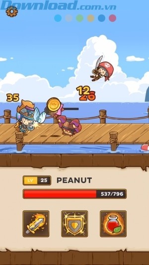 Chiến đấu với quái vật và kẻ thù