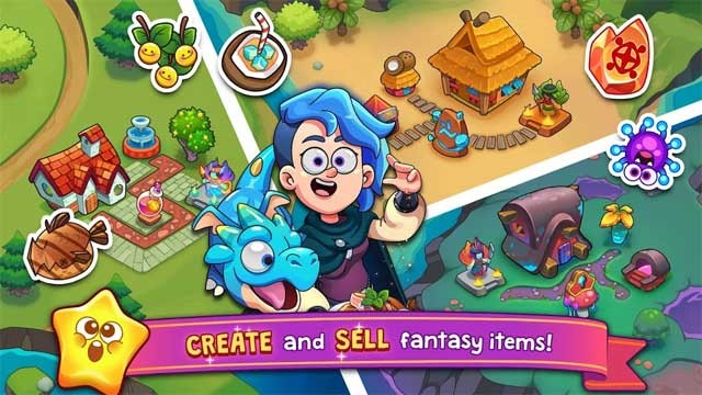 Chế tạo và bán các vật phẩm ma thuật trong game Potion Punch 2