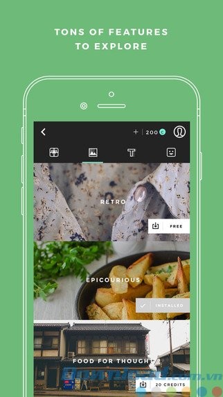 Nhiều tùy chọn làm ảnh mạnh mẽ