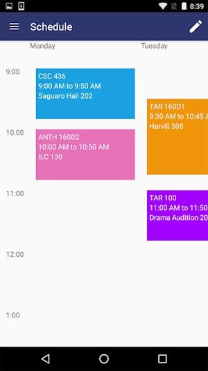 Cập nhật thời khóa biểu một cách dễ dàng