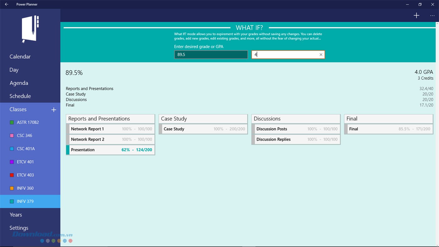 Tính điểm trong các trường hợp