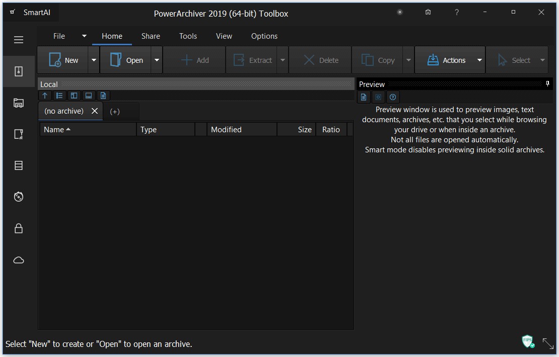 Giao diện PowerArchiver