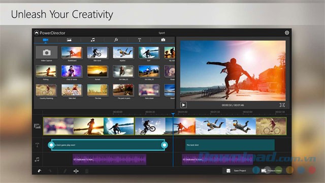 Ứng dụng sửa video miễn phí PowerDirector Mobile Video Editor