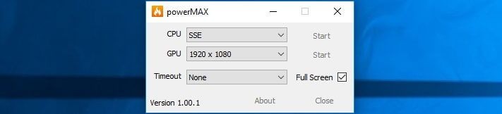 Giao diện powerMAX