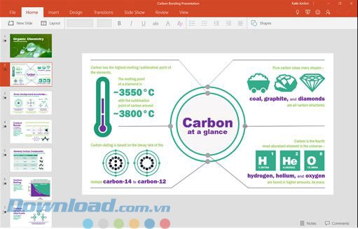 Giao diện ứng dụng PowerPoint Mobile
