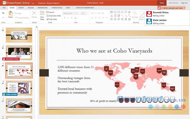 Giao diện PowerPoint Online