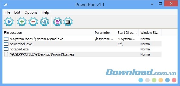 Giao diện PowerRun đơn giản và dễ thao tác