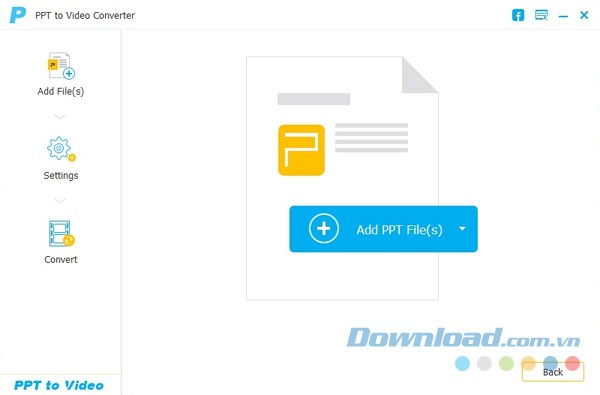 Giao diện PPT to Video Converter