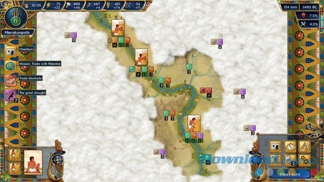 Xua tan sương mù trong game chiến thuật theo lượt Pre-Civilization Egypt cho máy tính và Mac