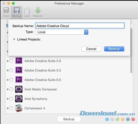 Preference Manager cho Mac hỗ trợ sao lưu dữ liệu trong tíc tắc