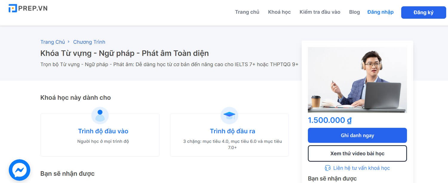 Các khóa học được biên soạn đi kèm với nhiều phương pháp học Tiếng Anh