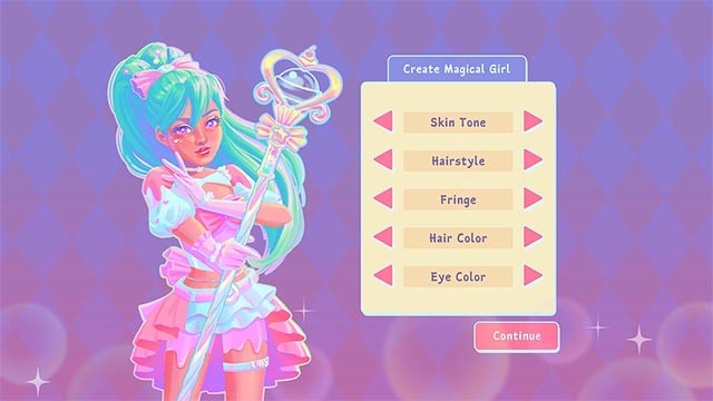 Tùy chỉnh ngoại hình của cô gái phép thuật, nhân vật chính trong Pretty Sweet Healing Guardian