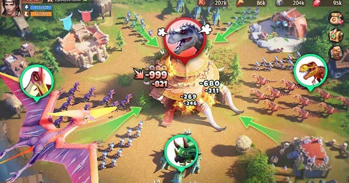 Chiến đấu cùng các loài khủng long mạnh mẽ