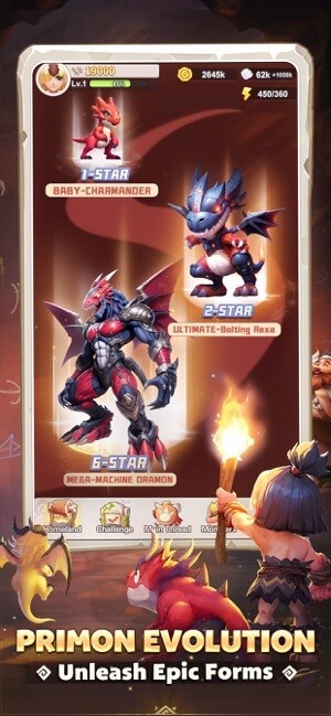 Tiến hóa quái vật, giải phóng đội quái thú mạnh mẽ của bạn trong Primon Legion