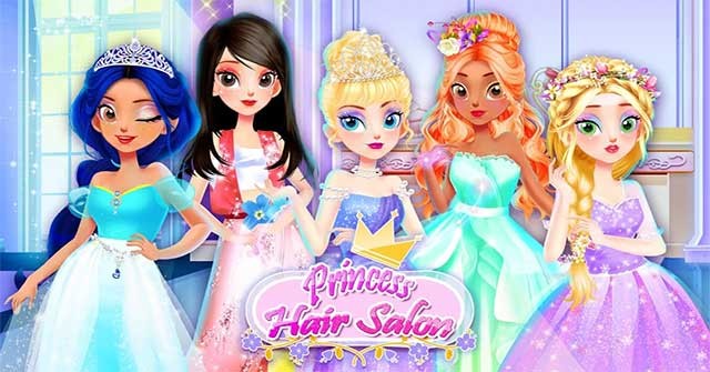 Tạo ra những kiểu tóc lộng lẫy cho các nàng công chúa trong game Princess Hair Salon