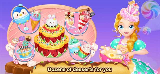 Vô số công thức làm món tráng miệng đang chờ đợi bé khám phá trong Princess Libby Dessert Maker