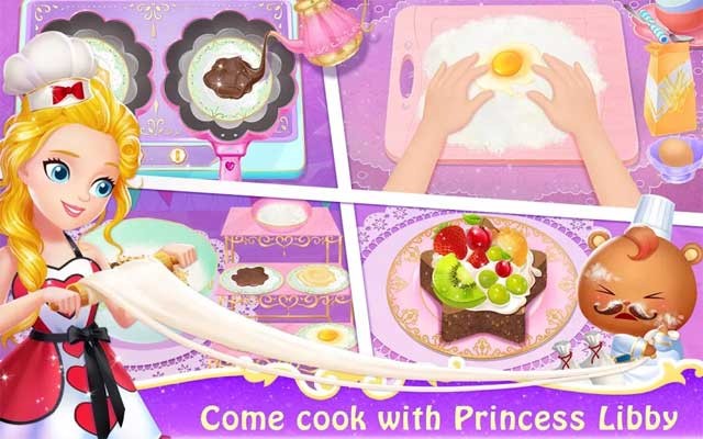 Thể hiện tài năng nấu nướng của bé trong game Princess Libby Restaurant Dash