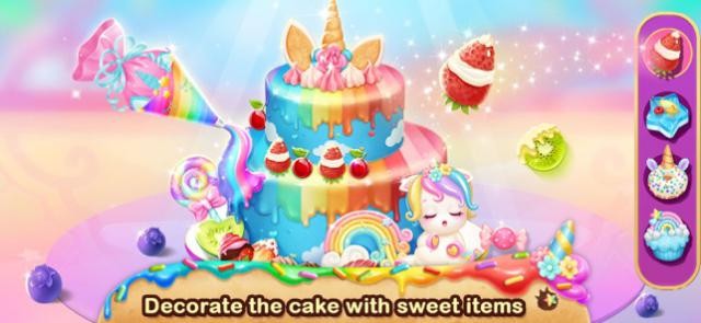 Cùng công chúa Libby tạo ra nhiều loại bánh ngon mắt trong game Princess Libby Unicorn Chef