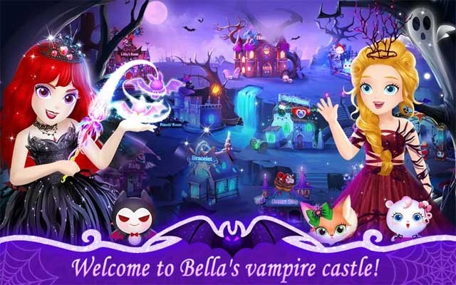 Chào mừng bé đến lâu đài của công chúa Bella trong Princess Libby & Vampire Princess Bella