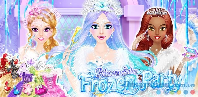 Princess Salon: Frozen Party game trang điểm công chúa