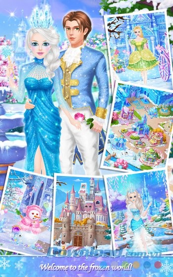 Princess Salon: Frozen Party game trang điểm công chúa