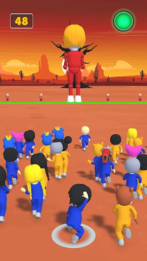 Chơi trò Đèn xanh Đèn đỏ trong game Prison Survival Tap Challenge