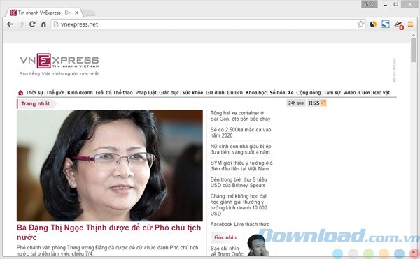 Giao diện trang web khi cài Privacy Badger