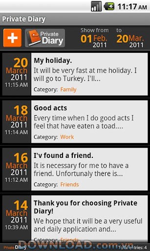 Private Diary Free For Android