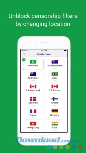 Private Internet Access VPN cho iOS mở khóa web bị chặn