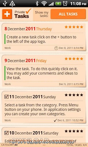 Private Tasks For Android