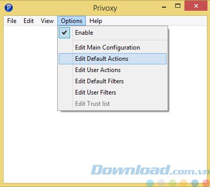 Các tùy chọn của Privoxy