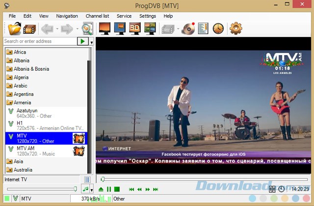 Xem tivi qua mạng Internet với ProgDVB