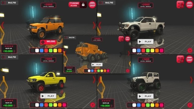 Nhiều loại xe địa hình khác nhau