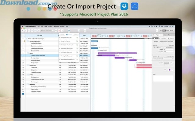 Tạo mới hoặc nhập dự án có sẵn