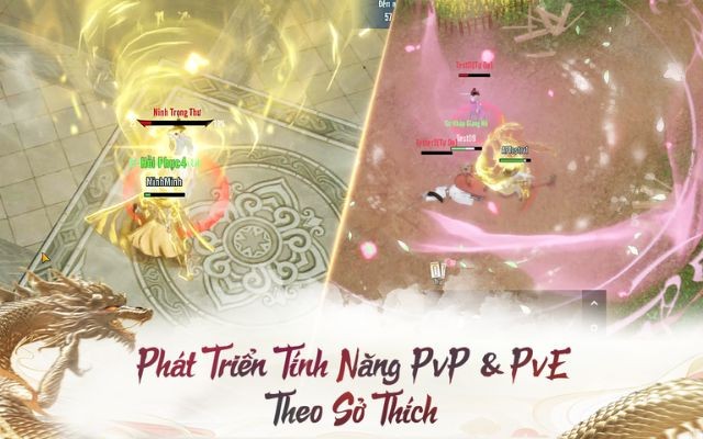 Phát triển tính năng PvP, PvE theo ý muốn của bạn