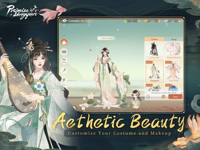 Tùy chỉnh trang phục và lớp trang điểm cho nhân vật bạn tạo ra