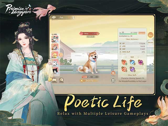 Thư giãn với nhiều hoạt động giải trí trong game Promise of Lingyun