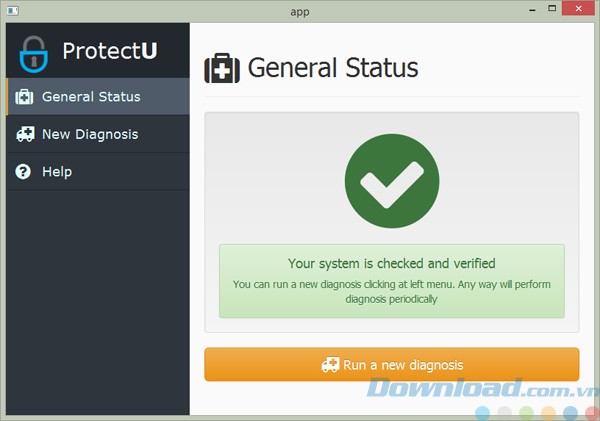Giao diện của ProtectU