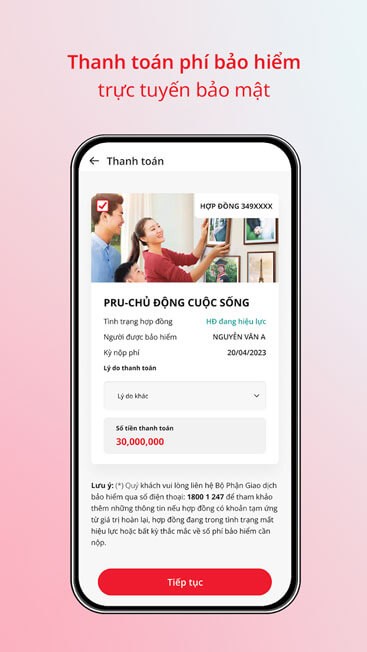 Thanh toán phí bản hiểm dễ dàng