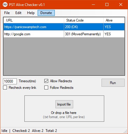 PST Alive Checker là công cụ kiểm tra website sống hay chết
