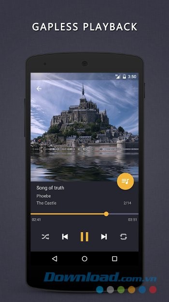 Giao diện phát nhạc của Pulsar