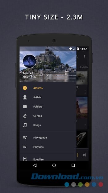Menu ứng dụng Pulsar