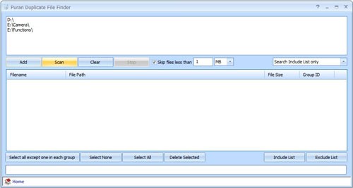 Puran Duplicate File Finder