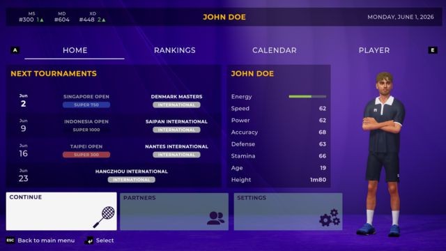 Tham gia các giải đấu lấy cảm hứng từ bộ môn cầu lông ngoài đời thực